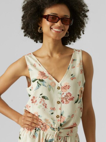 VERO MODA Bluse 'BUMPY' i beige