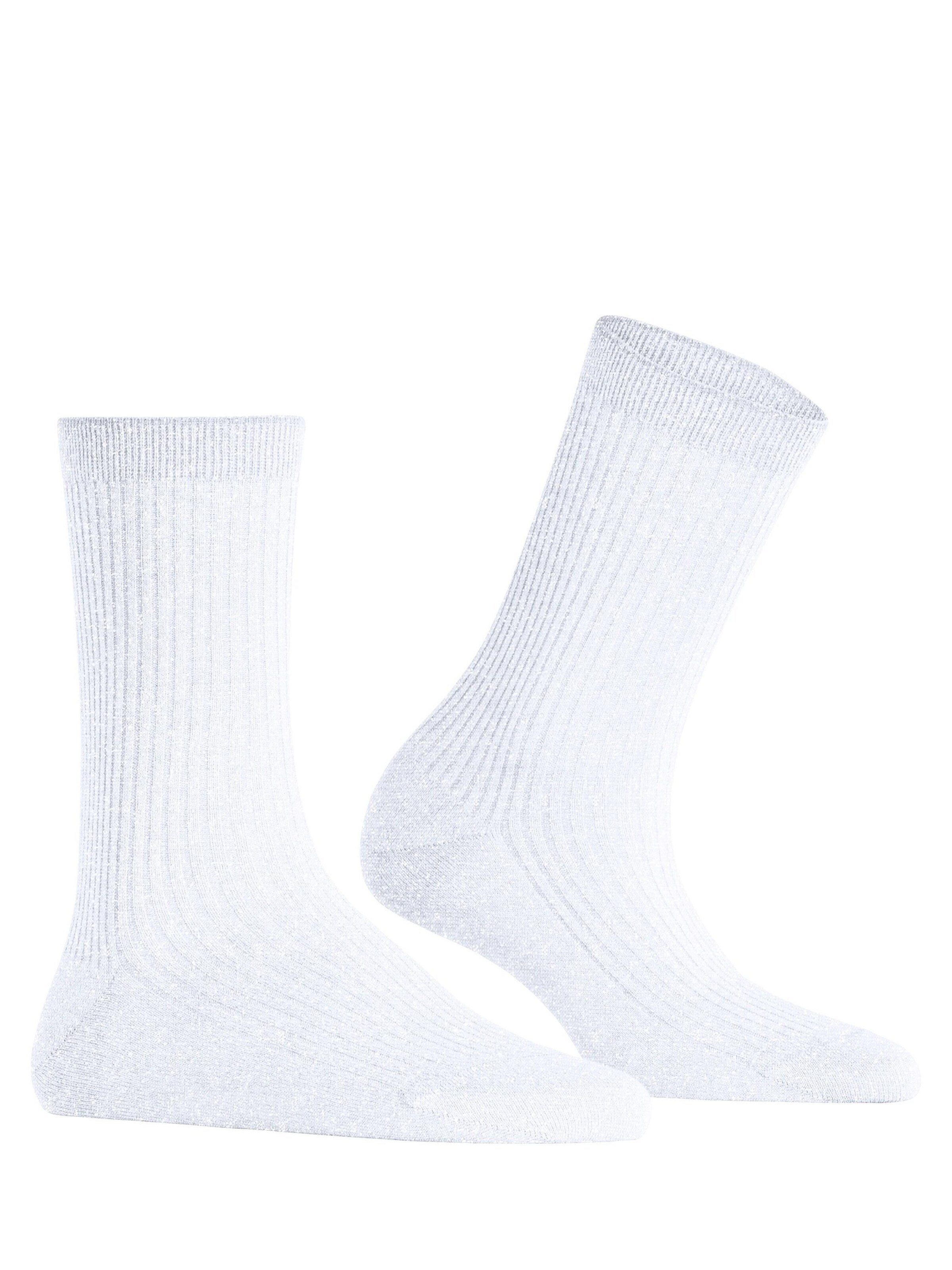 FALKE Socken 'Shiny Rib'‌‌‌‌‌‌ in Weiß