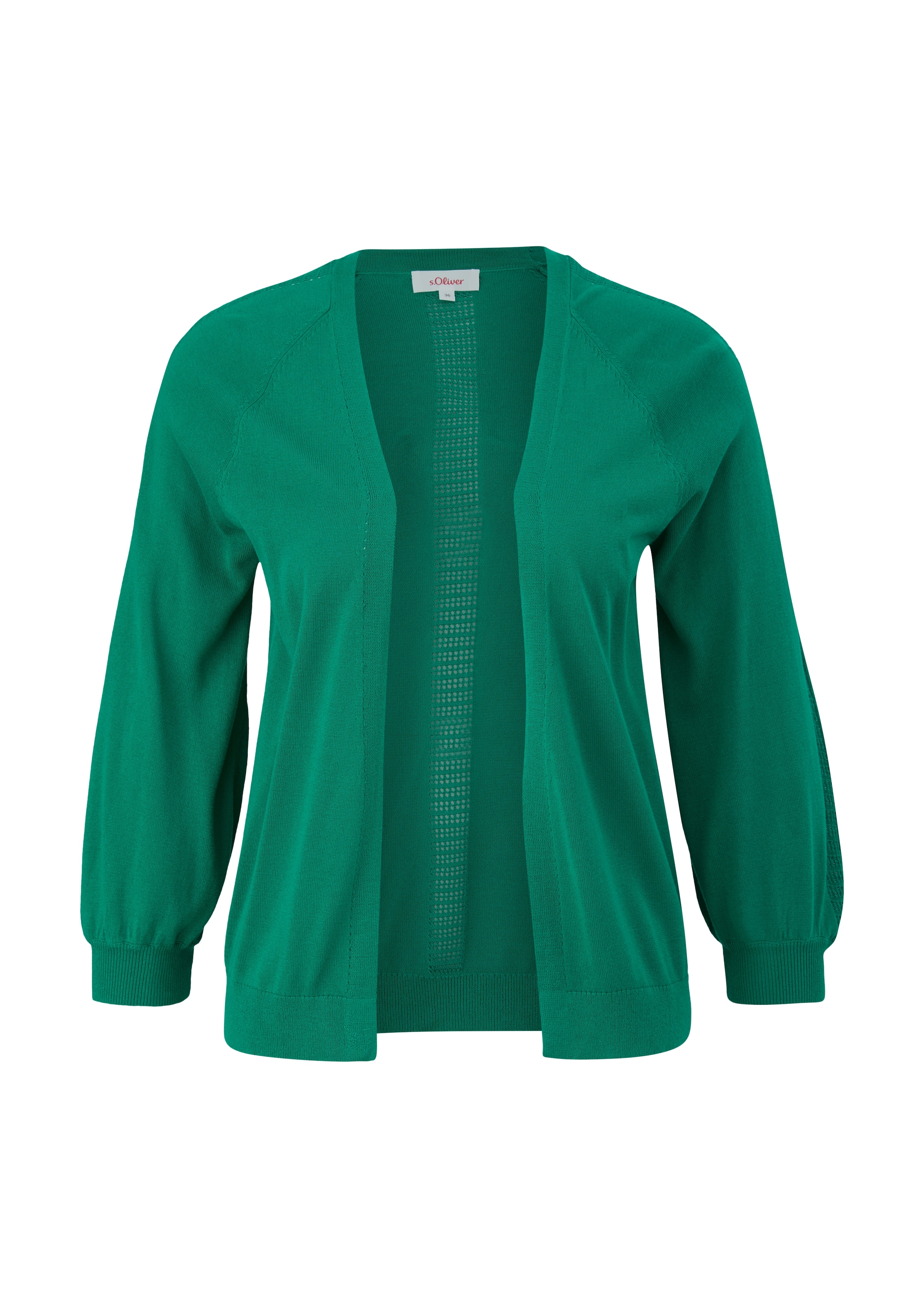 s.Oliver Knit Cardigan in Green: front