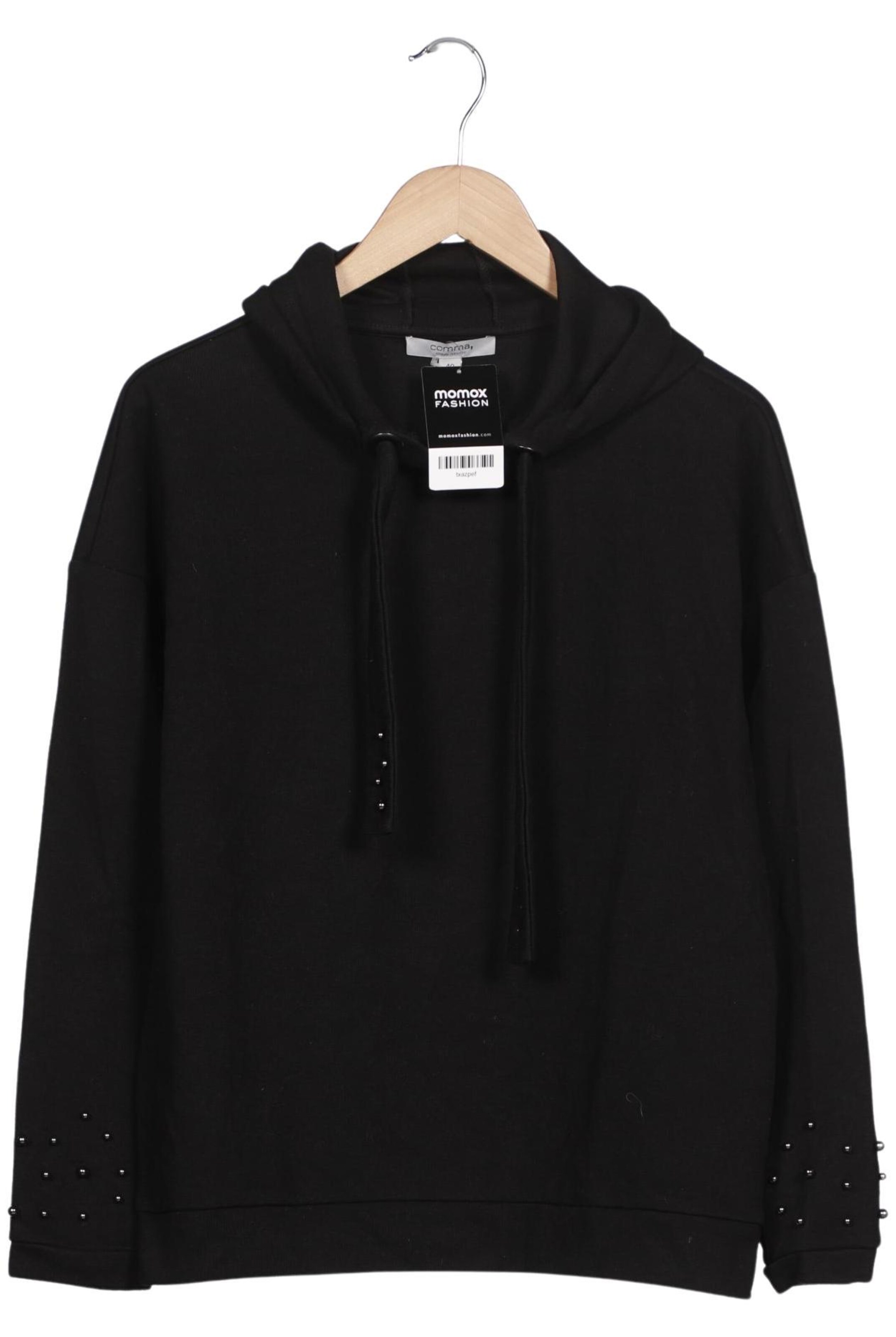 COMMA Sweatshirt & Zip-Up Hoodie in L in Black: front