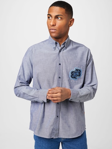 BOSS Orange - Regular Fit Camisa 'Lambey' em azul: frente