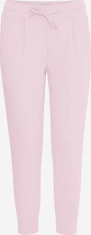 Coupe slim Pantalon à pince 'KATE' ICHI en rose : devant