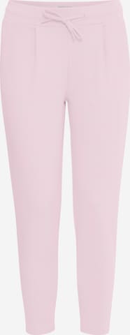 ICHI Slimfit Παντελόνι πλισέ 'KATE' σε ροζ: μπροστά