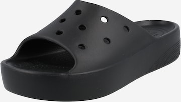 Saboți de la Crocs pe negru: față