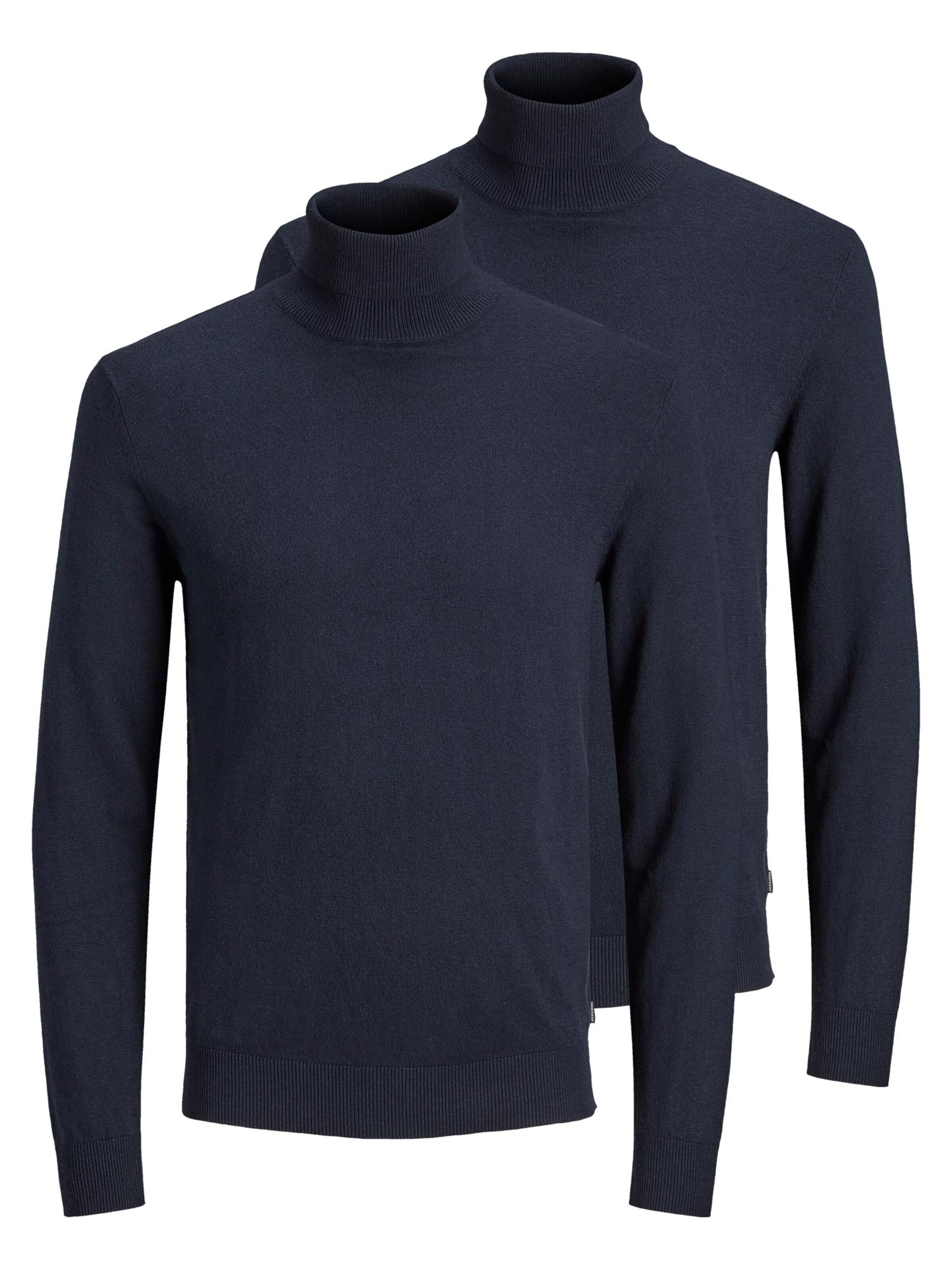 JACK & JONES Trui 'Emil Knit' in S in de kleur Donkerblauw, Productweergave