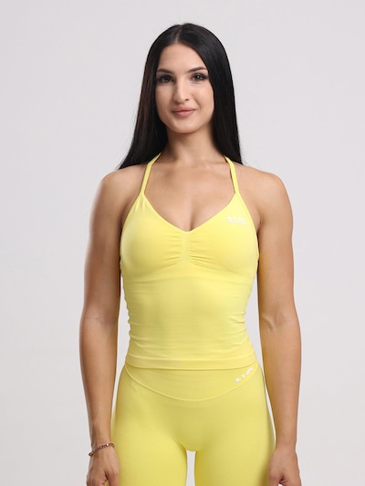 neverover Športni top 'Hue Halter Seamless Top' v velikosti XS  | rumena barva, Prikaz izdelka