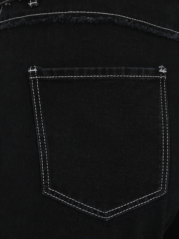 Missguided Plus Regular Jeans 'FRAY' i svart