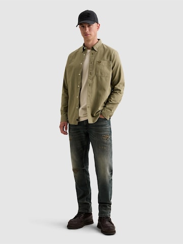 Regular fit Camicia 'Oxford shirt with garment-dye wash and button-down collar' di PME Legend in verde