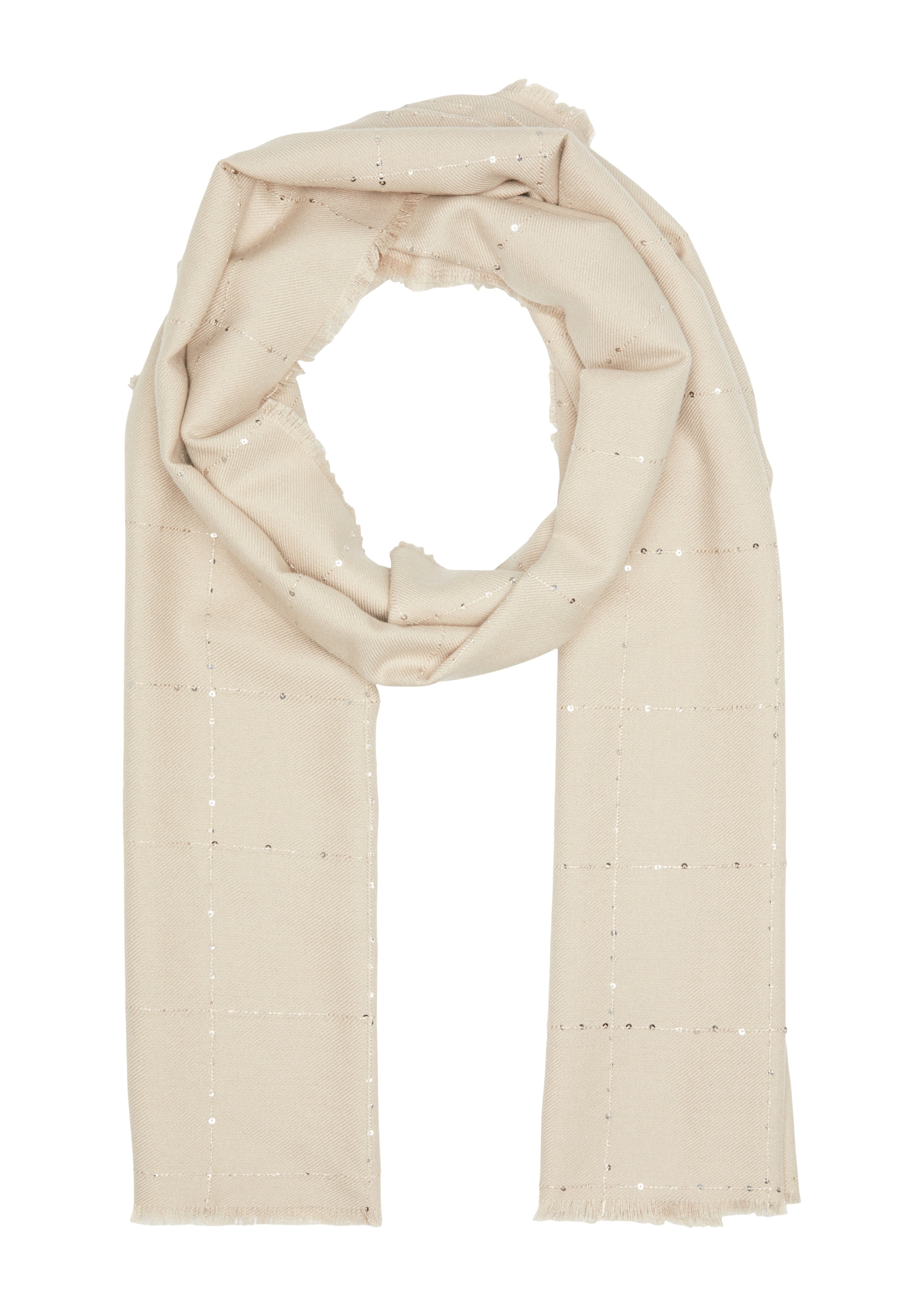 s.Oliver Schal in Beige: Vorderseite