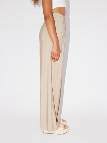 LeGer by Lena Gercke Wide leg Pleat-front trousers 'Chadia' in Beige