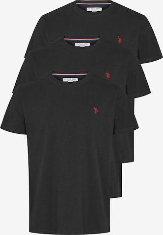 U.S. POLO ASSN. Regular Fit T-Shirt 'Arjun' in Schwarz: Vorderseite