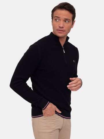 Sir Raymond Tailor Sweater 'Pulses' in Black