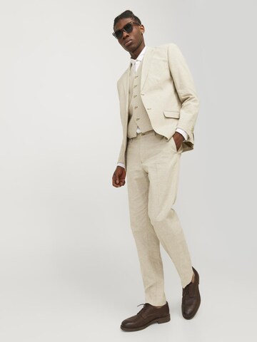 Coupe slim Pantalon à plis 'RIVIERA' JACK & JONES en beige