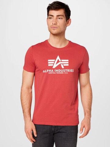 ALPHA INDUSTRIES Shirt in Rood: voorkant