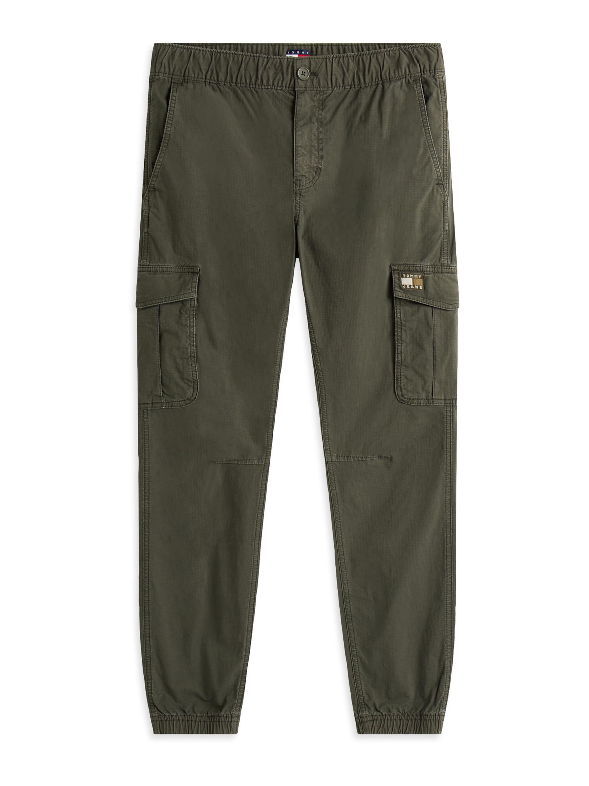 Tapered Pantaloni cu buzunare 'SCANTON' de la Tommy Jeans pe verde: față