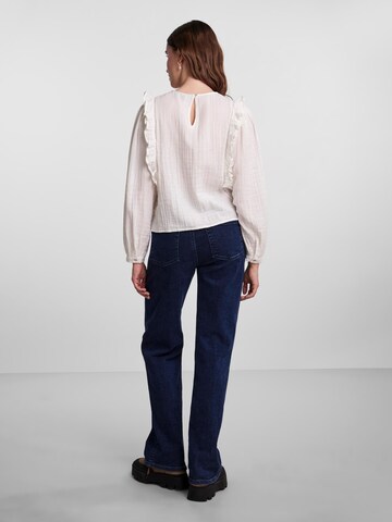 PIECES Blus 'JACOBINE' i vit