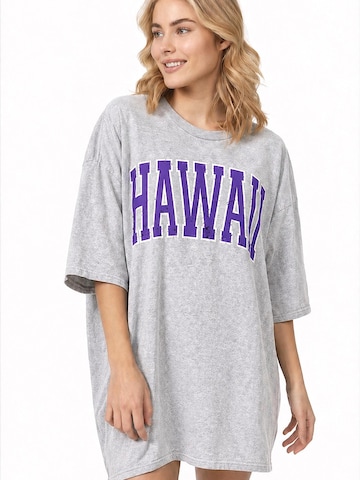 Worldclassca Oversized Shirt 'HAWAII' in Grey: front