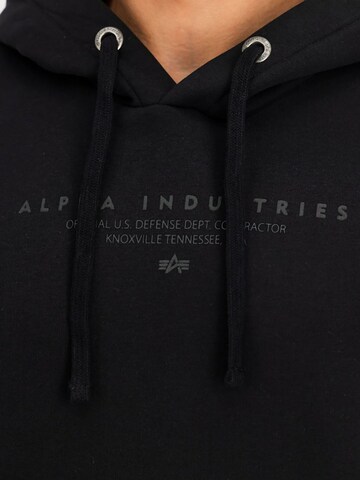 ALPHA INDUSTRIES Sweatshirt 'DTM Alpha'‌ in Schwarz