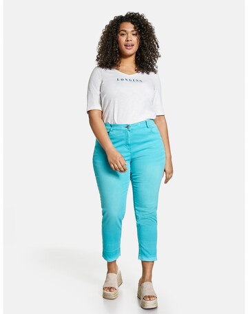 SAMOON Slimfit Jeans 'Betty' in Blauw