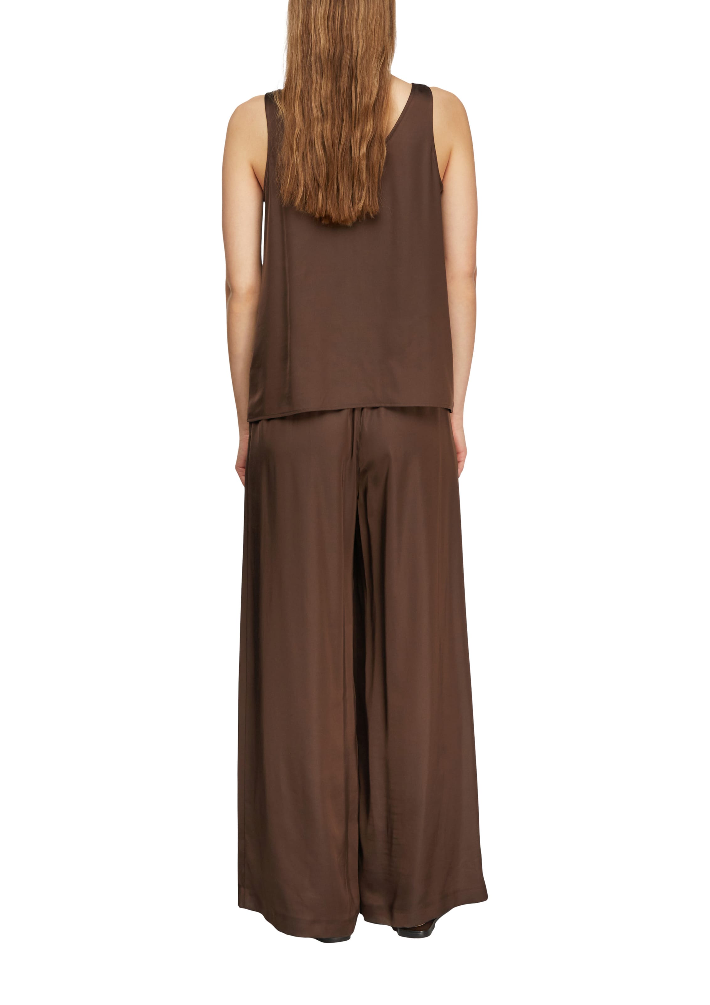 Wide Leg Pantalon COMMA en marron