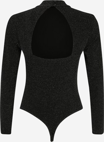 Pieces Petite Shirt Bodysuit 'Lina' in Black