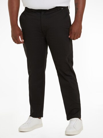 Calvin Klein Big & Tall Tapered Broek in Zwart: voorkant