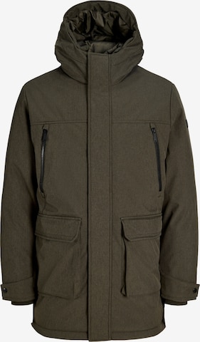 JACK & JONES Přechodová parka 'Clark' – zelená: přední strana