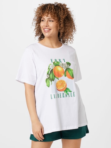 Tricou de la River Island Plus pe alb: față