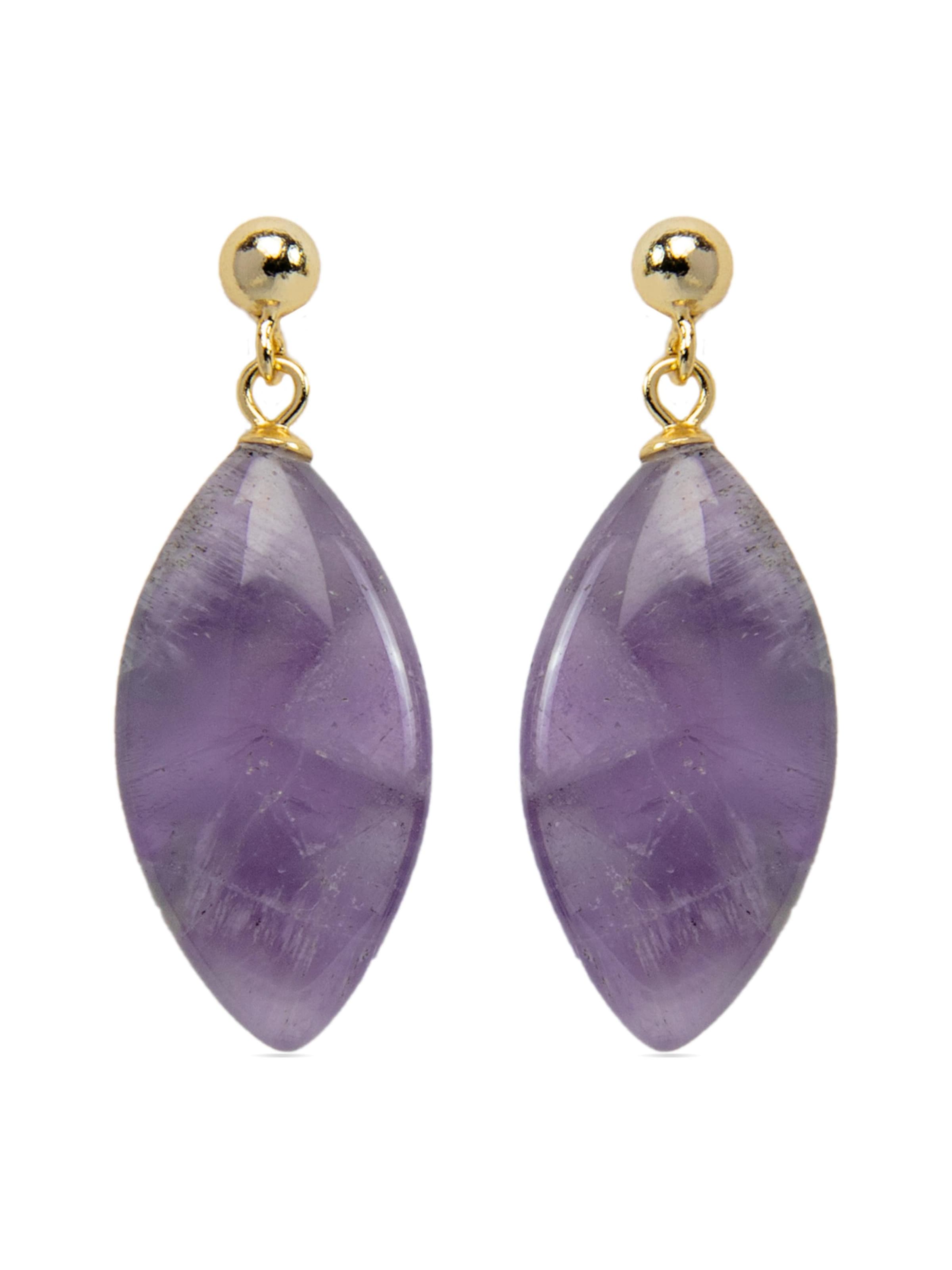 Luxenter - Pendientes 'Ayom' en lila: frente