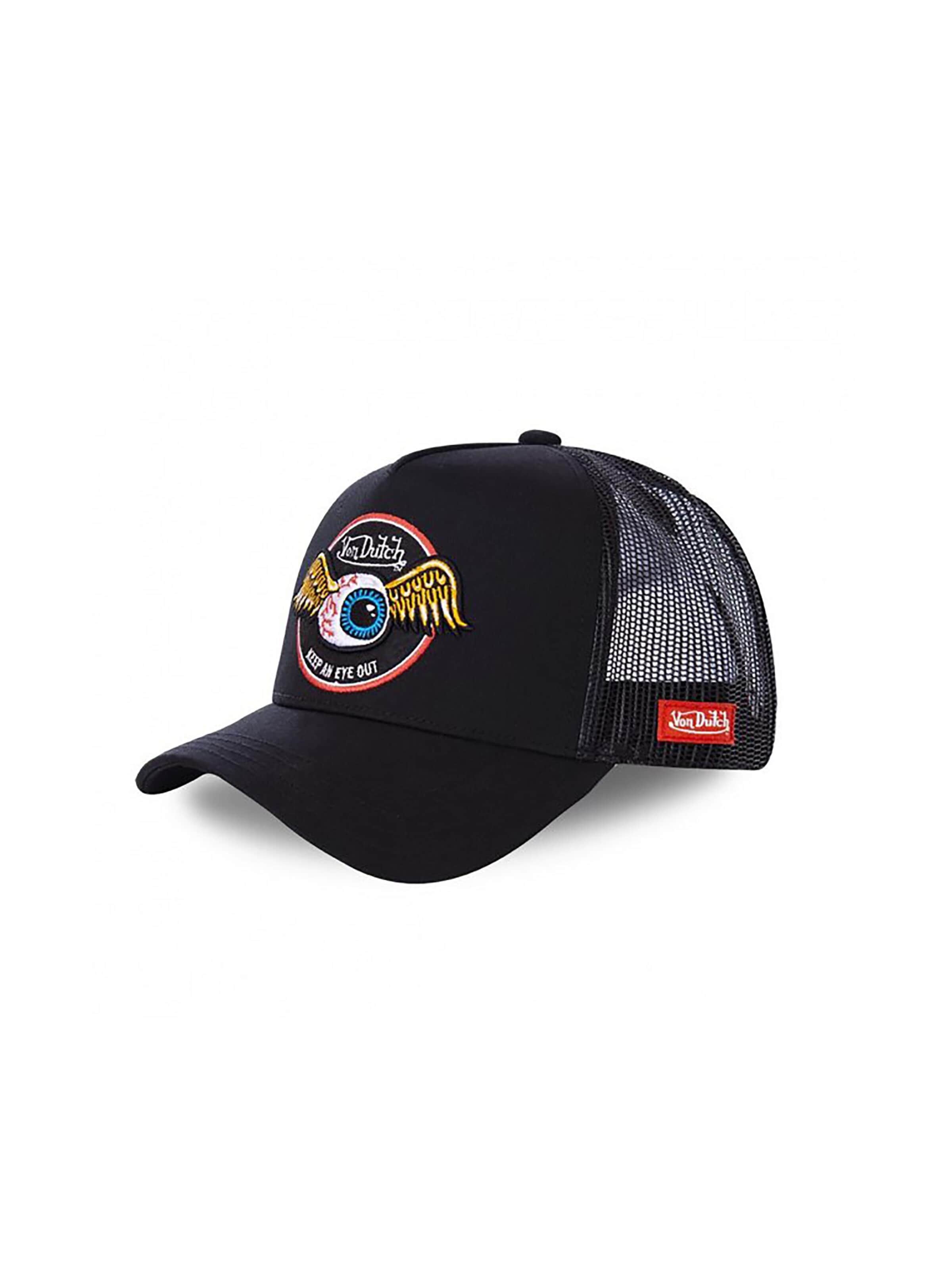 Von Dutch Cap 'Keep An Eye Out'‌‌‌‌‌‌‌‌ in Schwarz: Vorderseite
