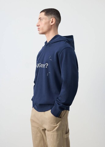 MANGO MAN Sweatshirt 'Fanbon1' in Blue