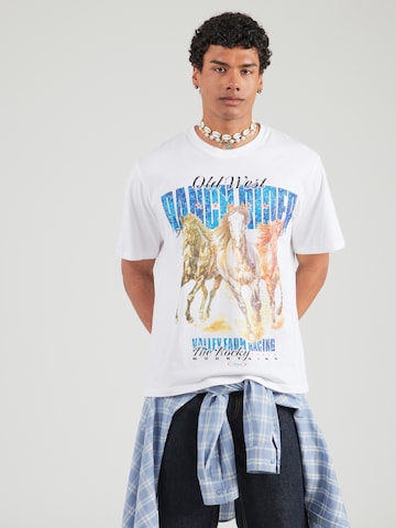 JACK & JONES Tričko 'JORWATERCOLOUR' – bílá: přední strana