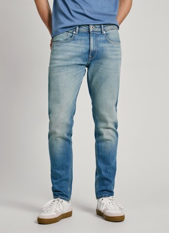 Pepe Jeans Tapered Jeans in Blauw: voorkant