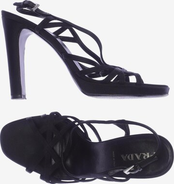 PRADA Sandalen 37 in Schwarz: predná strana