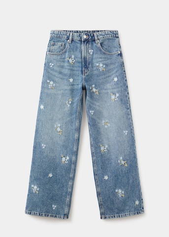 MANGO Wide Leg Jeans 'BEVERLY' in Blau