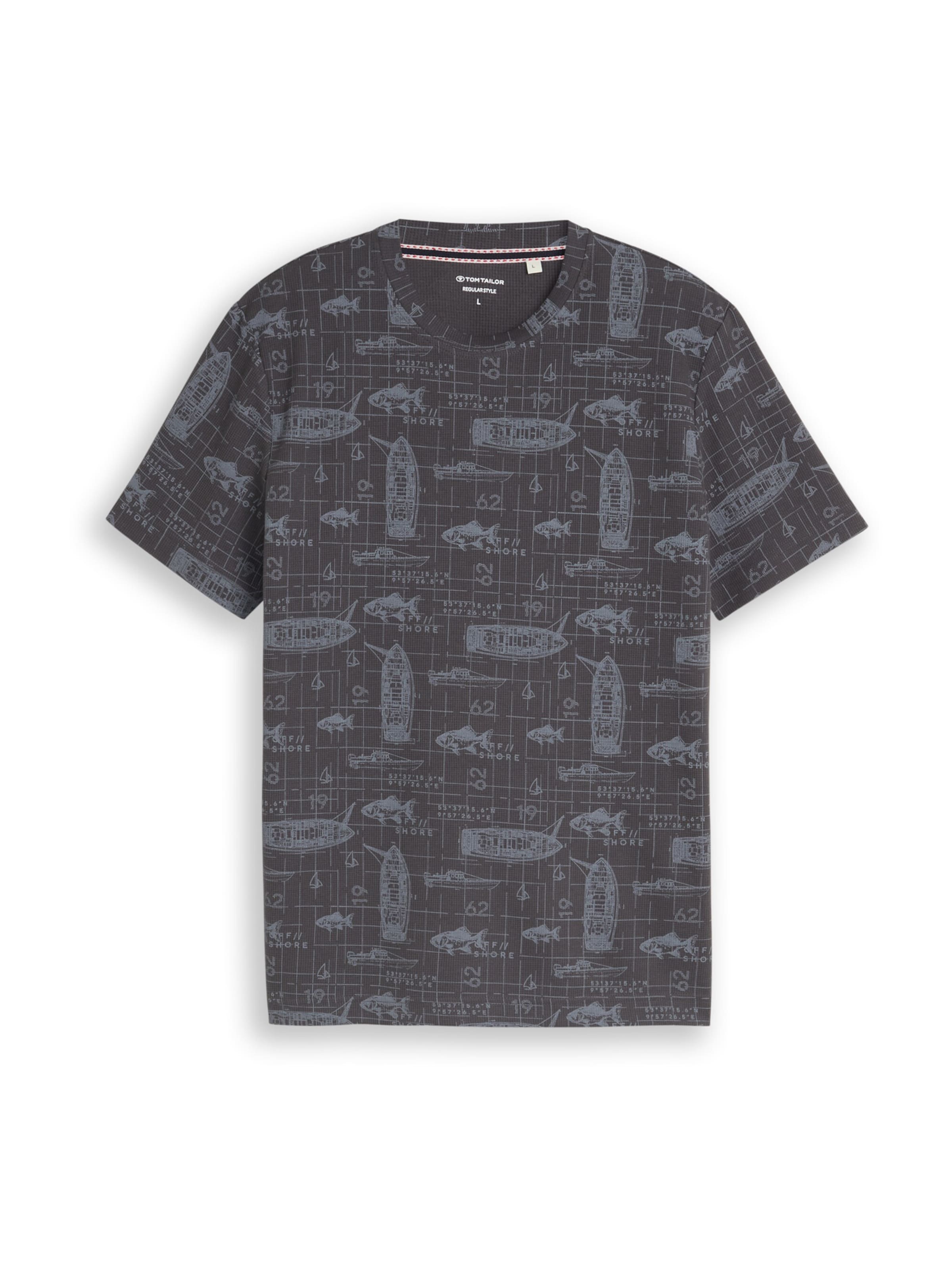 TOM TAILOR T-Shirt in Grau: Vorderseite
