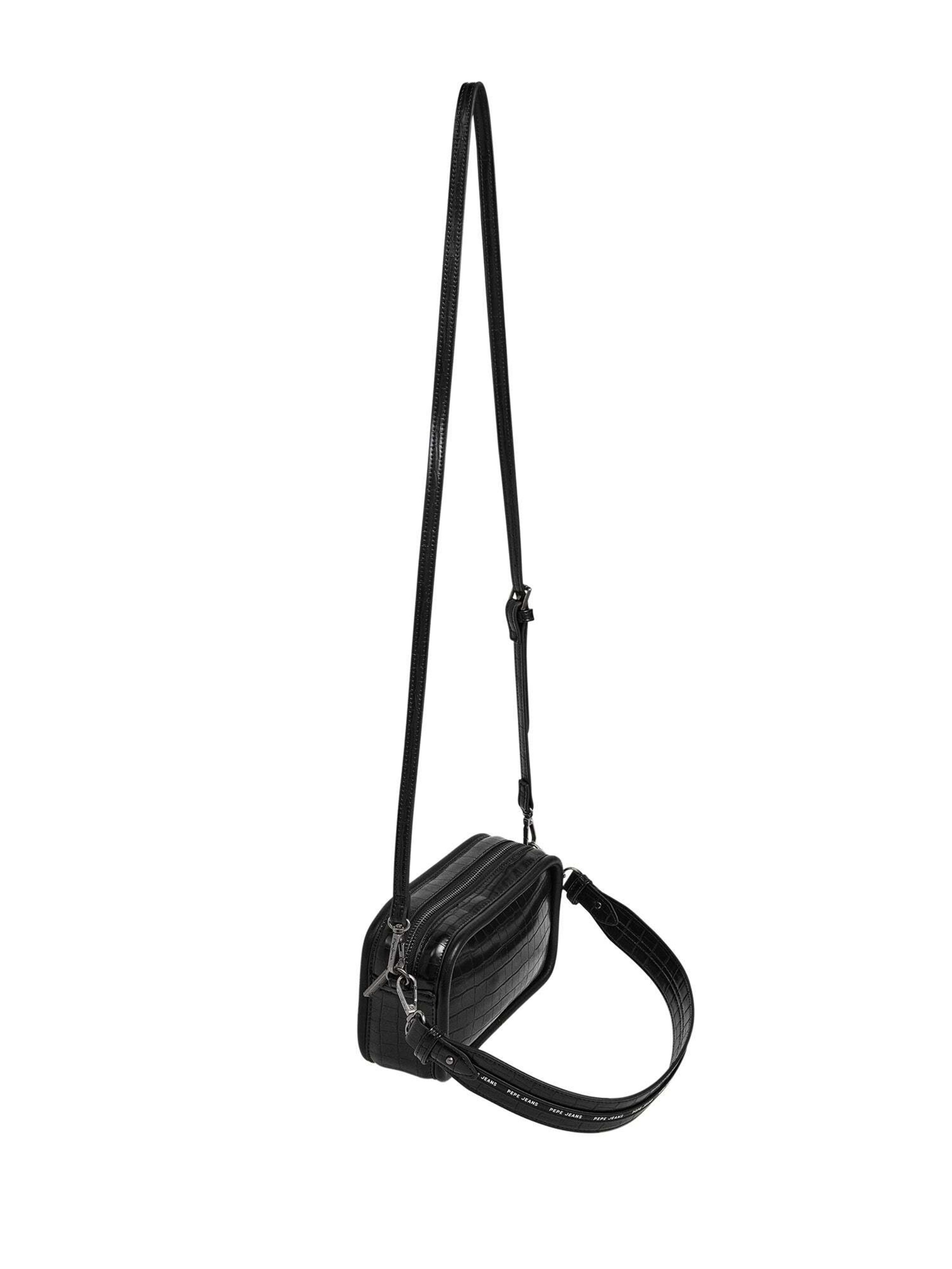 Pepe Jeans Schoudertas ' KEYRA CROCO ' in Zwart