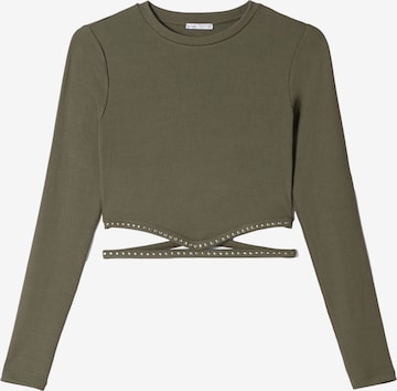 Bershka Shirt in Groen: voorkant