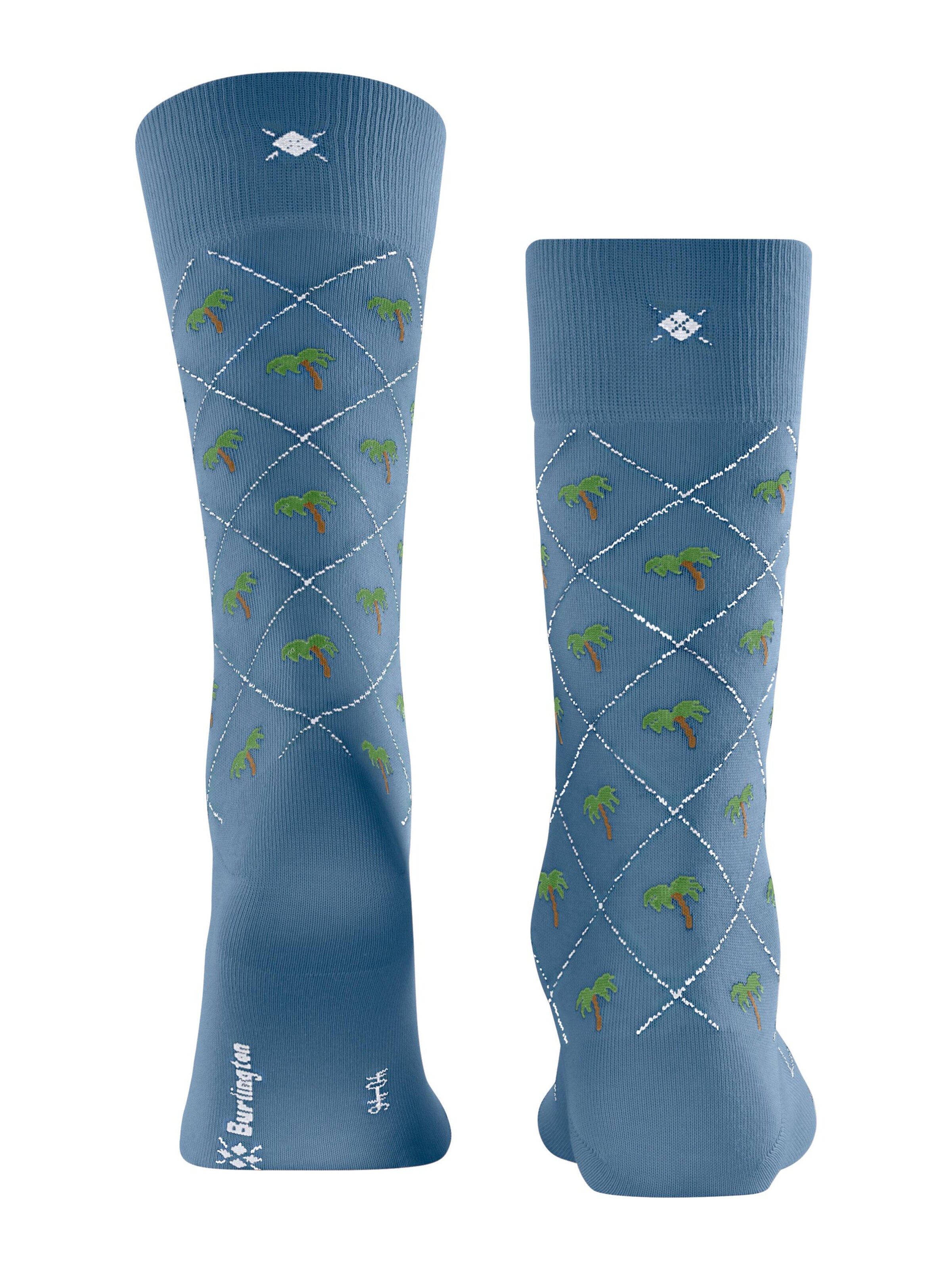 BURLINGTON Socks 'Palm Tree' in Blue