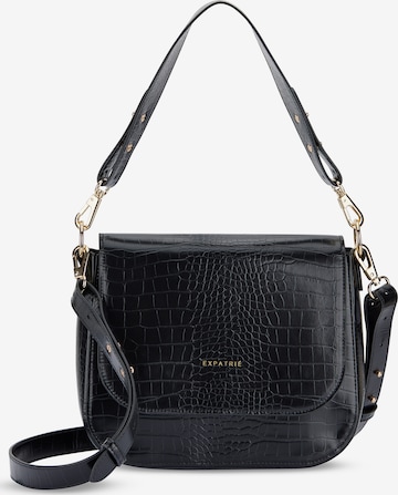 Expatrié Shoulder Bag 'Louise Large' in Black: front