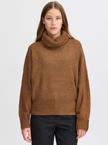 ICHI Pullover 'Kamara' in Braun: Vorderseite