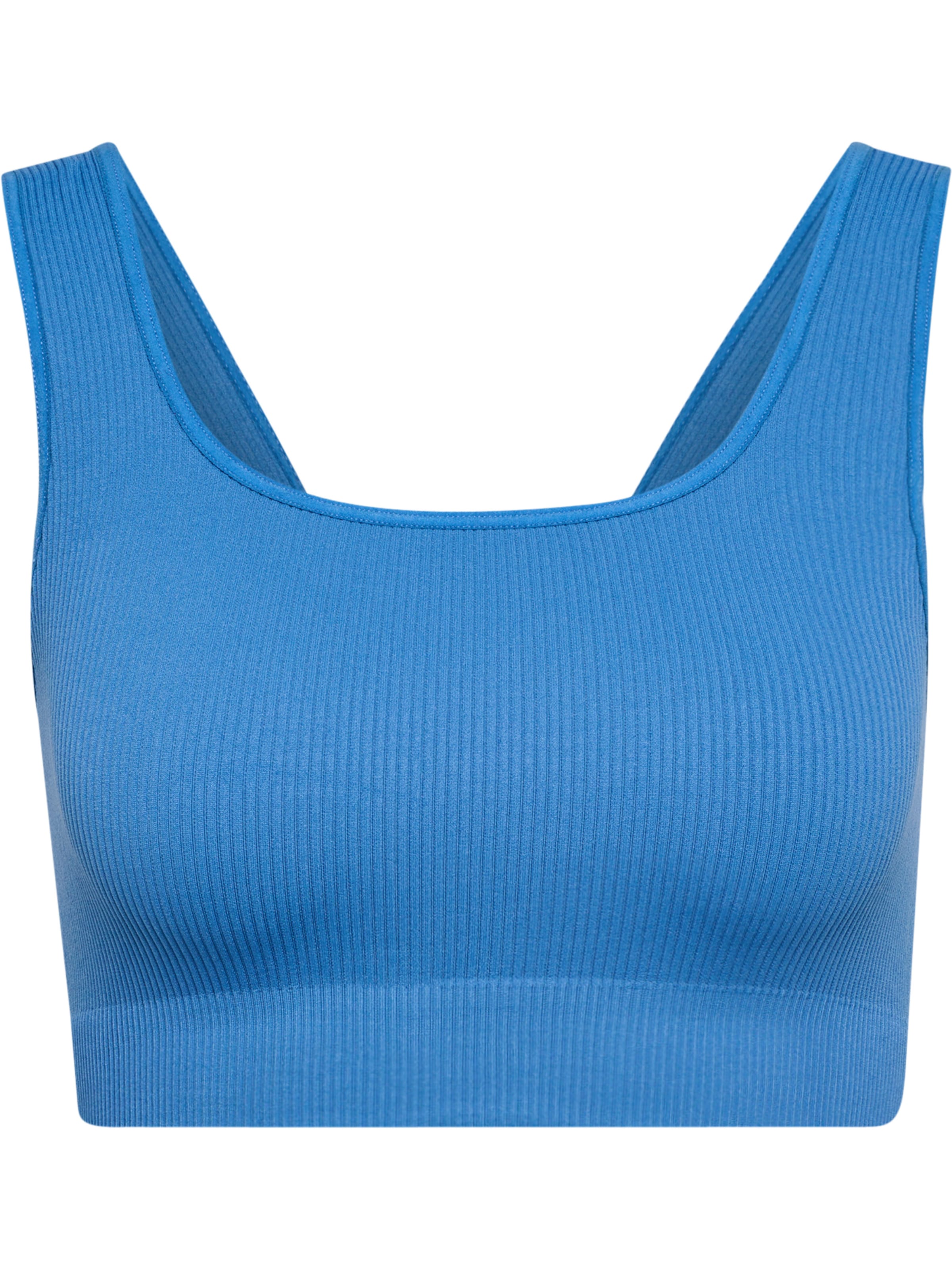Hummel Bustier Sport-BH 'Pulse' in Blau: Vorderseite