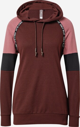 ONLY PLAY Sweat de sport 'NIA' en chocolat / rose / noir, Vue avec produit