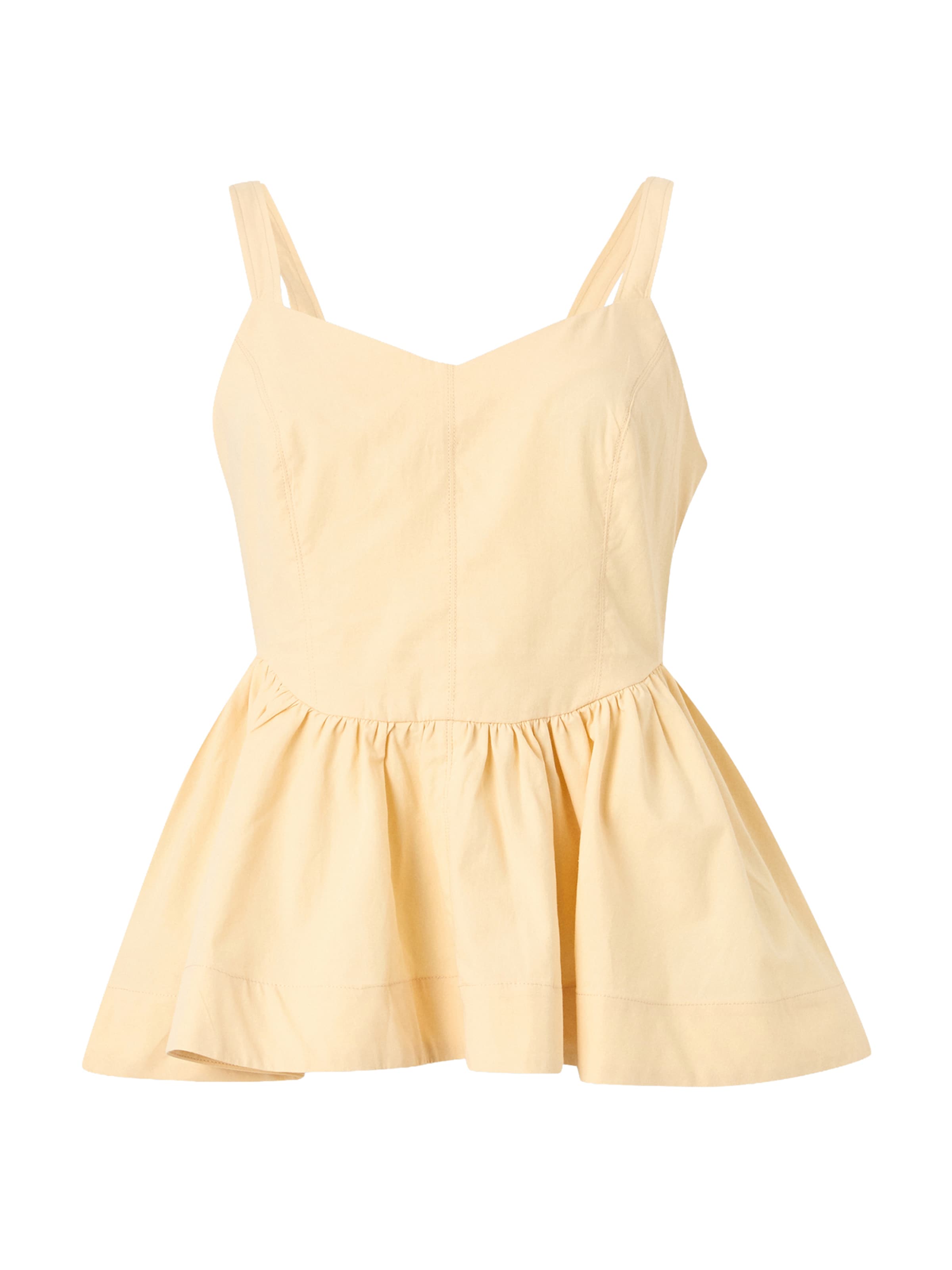 Top 'MIRANDA' de la TOPSHOP pe galben: față