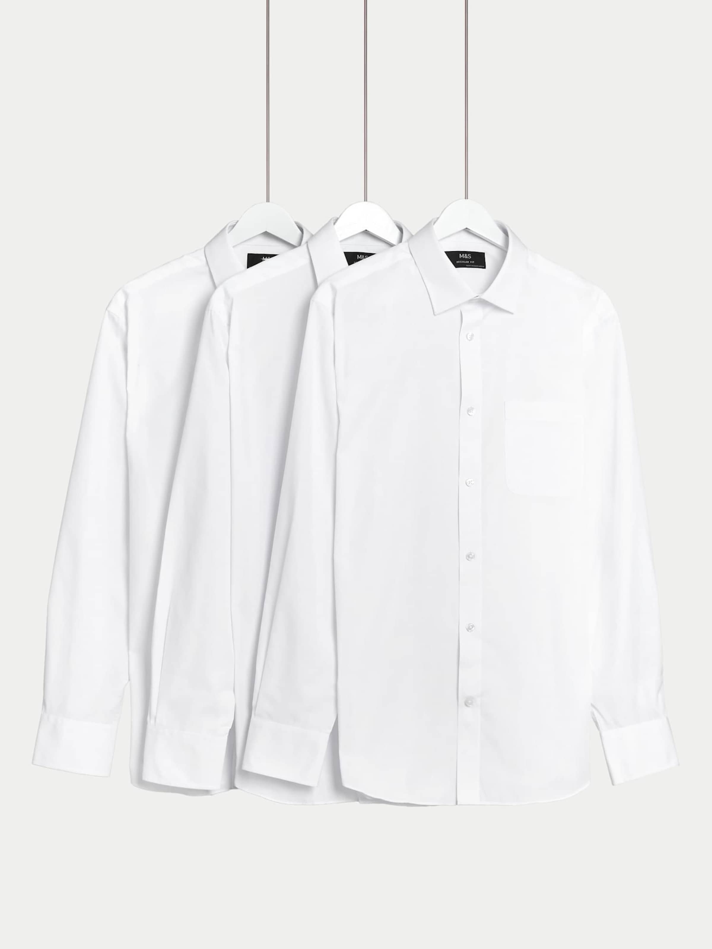 Marks & Spencer Regular Fit Hemd in Weiß