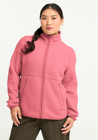 JACK WOLFSKIN Funktionsfleecejacke 'Lite Curl' in Pink: Vorderseite