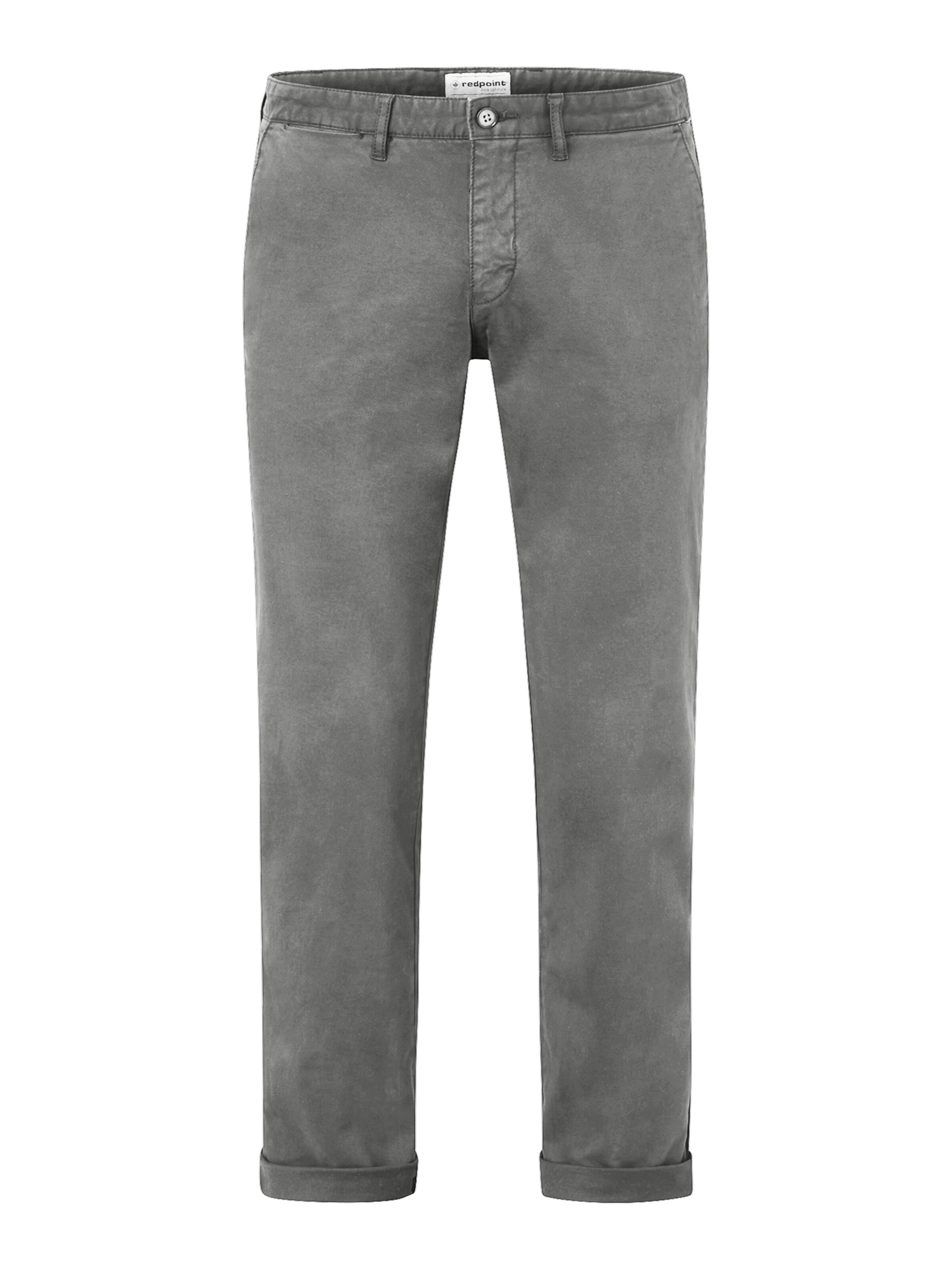REDPOINT Slimfit Chinohose 'Jasper' in Grau: Vorderseite