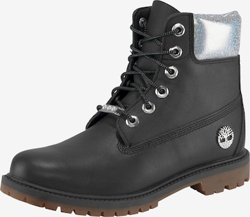 TIMBERLAND - Botines con cordones 'Heritage' en negro: frente