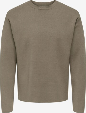 Only & Sons Pullover '22032220' i brun: forside