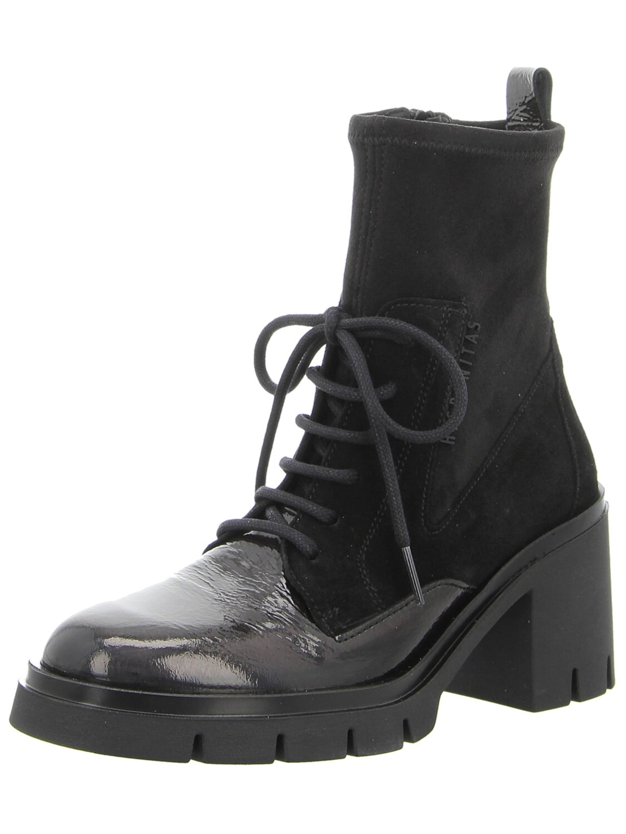 Hispanitas Lace-Up Boots in Black: front